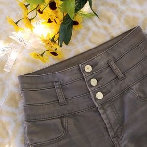 Refuge High Waisted Light Army Green Jeans